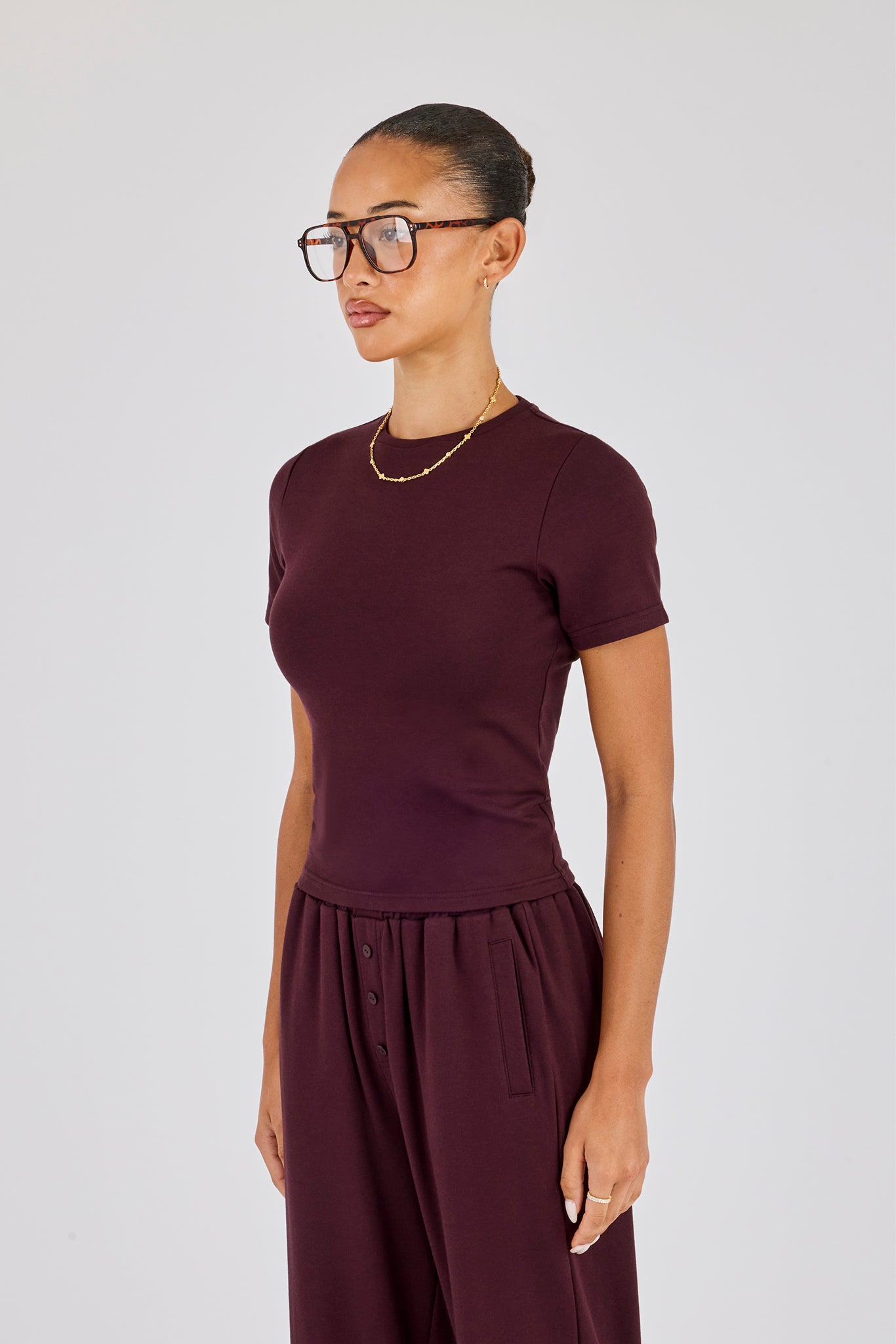 Soft Touch Short Sleeve T-Shirt - Burgundy